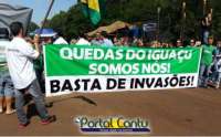 Quedas - Veja v&iacute;deo com momentos do manifesto dos funcion&aacute;rios da Araupel