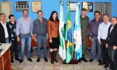 Prefeitos da regi&atilde;o tomam posse, em Nova laranjeiras, na Junta de Servi&ccedil;o Militar