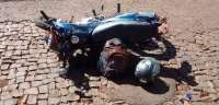 Quedas - Acidente entre motocicleta e S10 deixa homem gravemente ferido