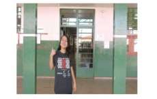 Estudante de Cantagalo, representa a Cantu no carregamento da Tocha Ol&iacute;mpica