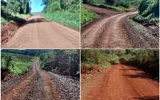 Rio Bonito - Via&ccedil;&atilde;o e Obras faz readequa&ccedil;&atilde;o na estrada da APRA Linha 5
