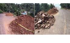 Guarania&ccedil;u - Moradores temem acidentes e pedem solu&ccedil;&atilde;o sobre caso de terra em cima da rua
