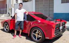 Auxiliar de cabeleireiro constr&oacute;i &ldquo;Ferrari&rdquo; com sucata