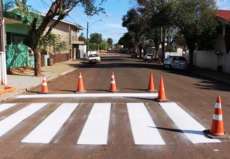 Palmital - Secretaria de Obras e Urbanismo iniciou sinaliza&ccedil;&atilde;o na rua Marechal Floriano