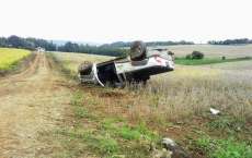 Pinh&atilde;o - Mais um acidente acontece na PR 170, desta vez envolvendo um ve&iacute;culo Strada