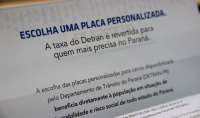 Detran divulga escolha de placas para ampliar recursos para projetos sociais