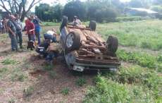 Nova Laranjeiras - Capotamento &eacute; registrado na estrada do Guarani