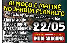 Grarania&ccedil;u - Neste domingo dia 22, tem almo&ccedil;o e matin&ecirc; no bairro Jardim Planalto