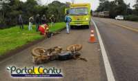 Guarania&ccedil;u - Mais um motoqueiro morre na BR 277 - Cenas Fortes