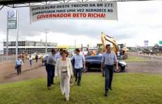 Richa anuncia duplica&ccedil;&atilde;o de novo trecho da BR-277