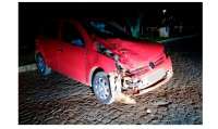 Nova Laranjeiras - Acidente na estrada João Wolf deixa um motociclista ferido