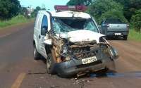 Rio Bonito - Acidente na BR-158 envolve caminhão e ambulância