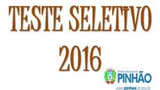Pinh&atilde;o - Teste Seletivo: Confira o resultado preliminar