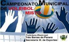 Tr&ecirc;s Barras - Final do Campeonato Municipal de Voleibol Misto acontece nesta quinta dia 01