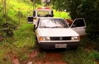 Três Barras - Depois de denúncia, PM encontra carro furtado no interior do município