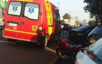 Laranjeiras - Acidente envolvendo moto e carro é registrado na entrada do PV