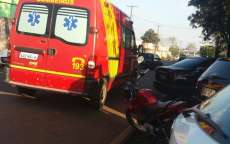 Laranjeiras - Acidente envolvendo moto e carro é registrado na entrada do PV