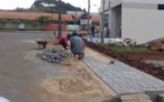 Nova Laranjeiras - Obra de revitaliza&ccedil;&atilde;o das cal&ccedil;adas