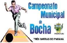 Tr&ecirc;s Barras - Boletim do Campeonato Municipal de Bocha. Resultados da 1&ordf; fase e tabela da semi-final