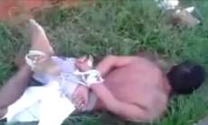 Suspeito de assalto &eacute; amarrado e jogado em formigueiro. Veja o v&iacute;deo