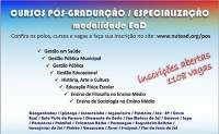 Palmital -  Inscrições abertas para Cursos de Especialização na Modalidade à distância e Gratuito