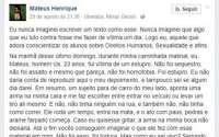 Rapaz é estuprado e agressor diz: &#039;você salvou uma mulher hoje&#039;