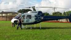 Guarania&ccedil;u - Paciente &eacute; transferido de helic&oacute;ptero para Cascavel