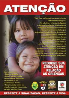 Nova Laranjeiras - Na pr&oacute;xima sexta dia 04, tem panfleta&ccedil;o com alunos ind&iacute;genas no Trevo da BR 277