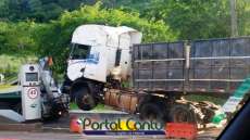 Nova Laranjeiras - PRF registra acidente na Serra da Uni&atilde;o na BR 277
