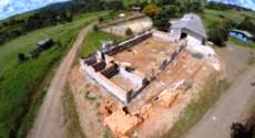 Nova Laranjeiras - Segue a constru&ccedil;&atilde;o do Barrac&atilde;o Para Feira na Comunidade de Divisor