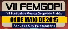 Pinh&atilde;o - VII Femgopi ser&aacute; neste 1&deg; de maio