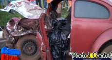 Guarania&ccedil;u - Acidente em trevo tira a vida de duas pessoas. Imagens fortes