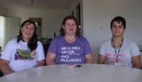 Claudemara Veiga, Silvana Lucht, e Luiana Tavares