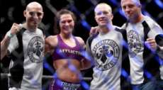 Foto: Maur&iacute;cio, &agrave; esquerda da esposa (UFC)
