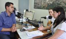Juliana Boeira durante entrevista
