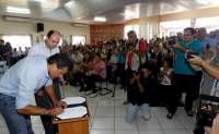 Governador na Câmara Municipal de Pinhão em 2013