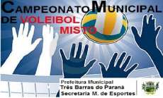 Tr&ecirc;s Barras - Est&atilde;o abertas as inscri&ccedil;&otilde;es para o Campeonato Municipal de Voleibol Misto 2015