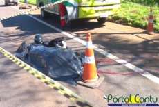 Guarania&ccedil;u - Jovem em moto sofre acidente e morre na BR 277. Veja reportagem completa