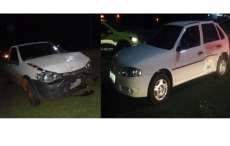 Laranjeiras - Veículo Gol, ao atravessar a BR 277, acabou se envolvendo em acidente