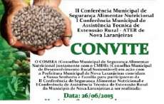 Nova Laranjeiras - Prefeitura realiza na sexta dia 26, Confer&ecirc;ncia de Seguran&ccedil;a Alimentar