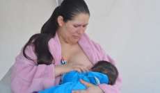 A mamãe Ivonete e o pequeno Gabriel