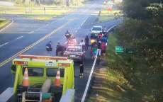 Nova Laranjeiras - Imagens mostram ind&iacute;gena que foi atropelado na BR-277