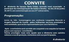 Laranjeiras - Iguaçu Tênis Clube reinaugura neste sábado dia 20, bolão e bocha