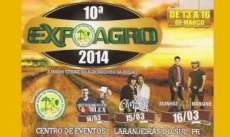 Laranjeiras - Ingressos para os shows da ExpoAgro 2014 estarão á venda nesta sexta