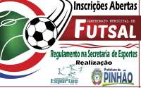 Pinh&atilde;o - Secretaria de Esportes promove Campeonato Municipal de Futsal