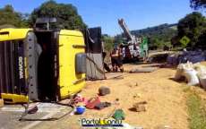 Nova Laranjeiras - Caminhoneiro sofre grave acidente e entra em &oacute;bito na BR 373