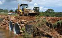 Pinh&atilde;o - Secretaria de Transportes reforma ponte na regi&atilde;o do Santana