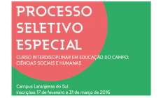 Laranjeiras - UFFS: curso de Educação do Campo, 3º melhor projeto do país, está com inscrições abertas