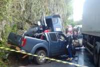 Virmond - Duas pessoas morrem em grave acidente na BR-277
