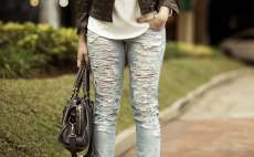 Jeans destroyed - como usar o jeans destru&iacute;do no look, veja exemplos de blogueiras